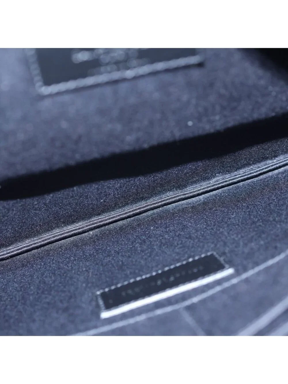 Saint Laurent Paris YSL Monogram Clutch Black Leather Silver - Picture 6 of 7